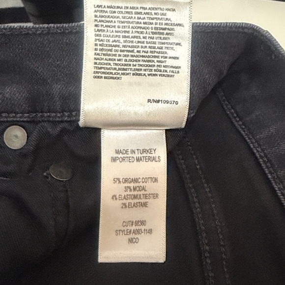 AGOLDE Nico High-Waisted Fitted Jeans Size 24 in Black - Picture 12 of 14